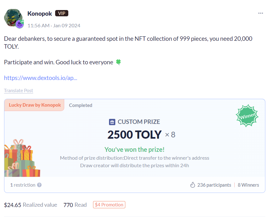 therumieth's tweet image. hey Bryan . i'm on this list (commonwealth.im/layerzero/disc… ) because of this debank lucky draw ( debank.com/stream/1358085) . somebody send tally token to a lot of wallets and reported all of these wallets . this is my wallet address 0xFb8ff1E56F2cf118d75C2a65275988dCfc327A33