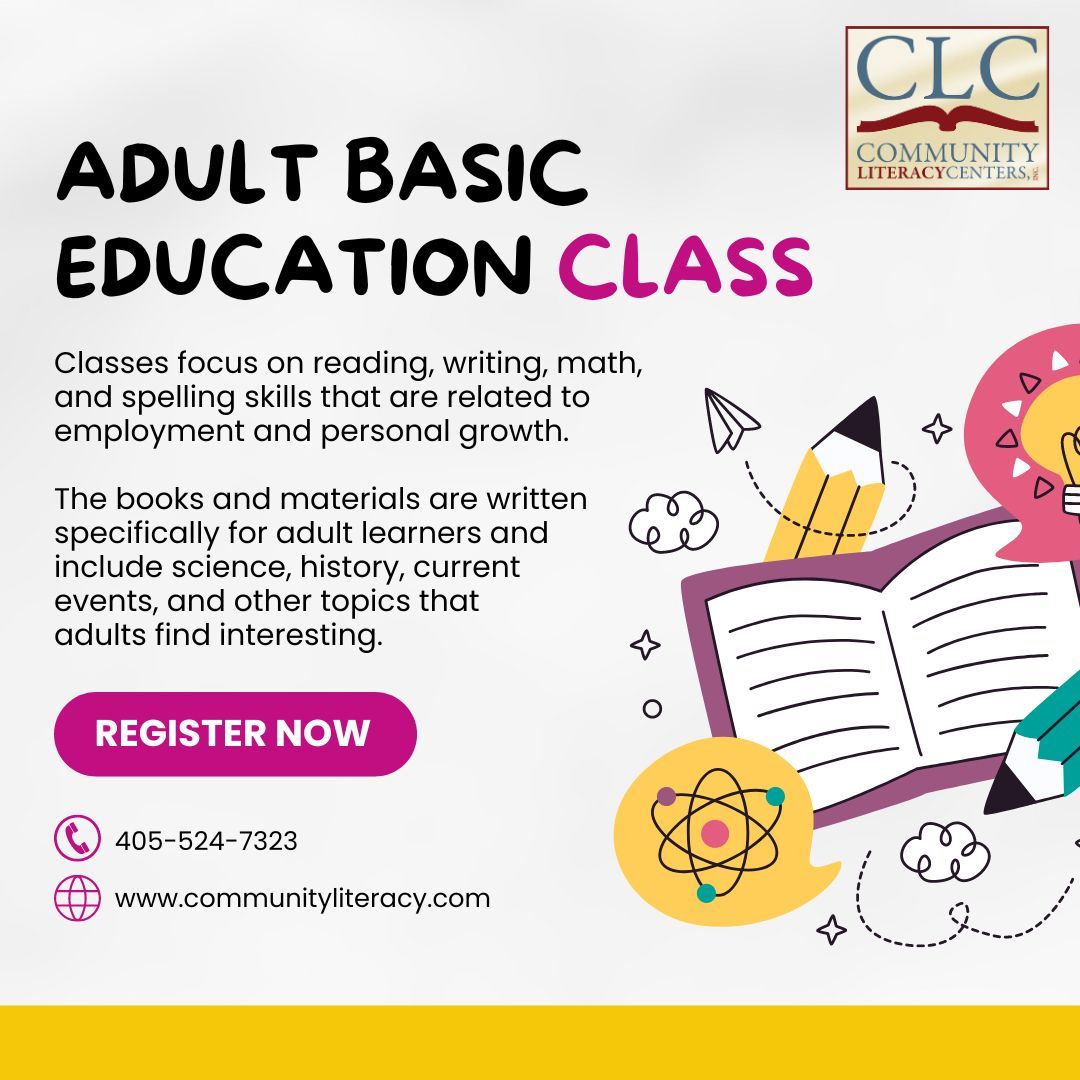 Want to unlock a world of possibilities? 🗝️ 🌎 Our FREE Adult Basic Education (ABE) classes can help you improve your reading, writing, and communication skills!
Classes are free and open to adults 18 and over.  Learn more and register today: buff.ly/2GnI791