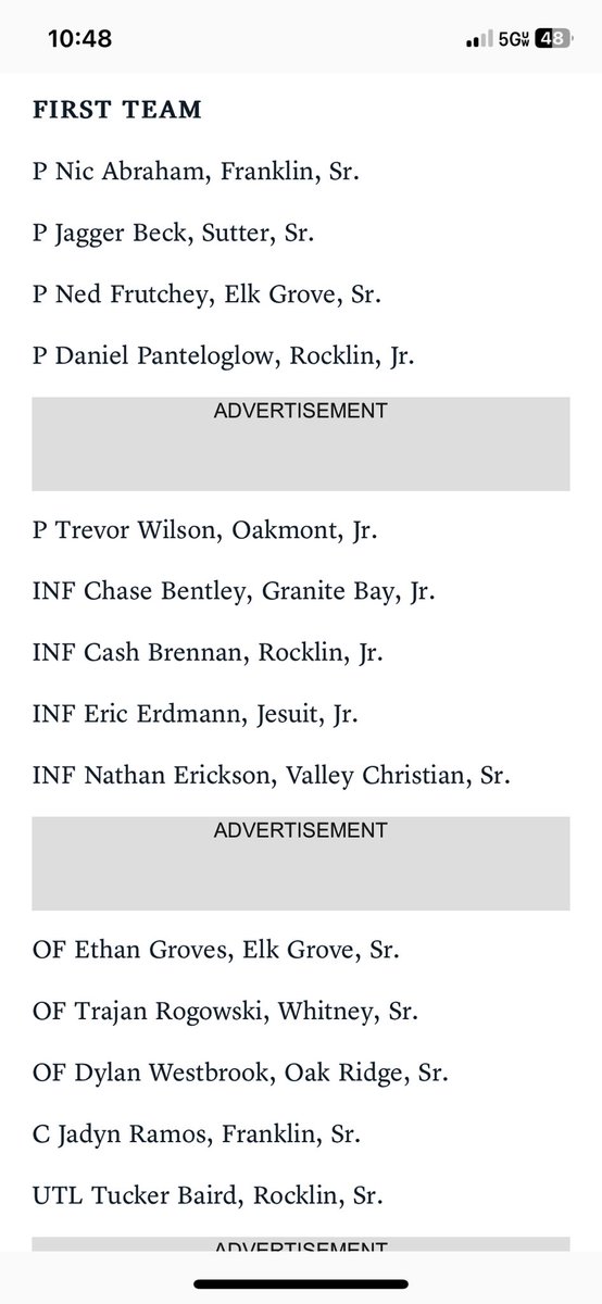 Honored to be named sac bee all metro first team. Had a great season and now will be continuing my career at ARC. #BeaversVsTheWorld