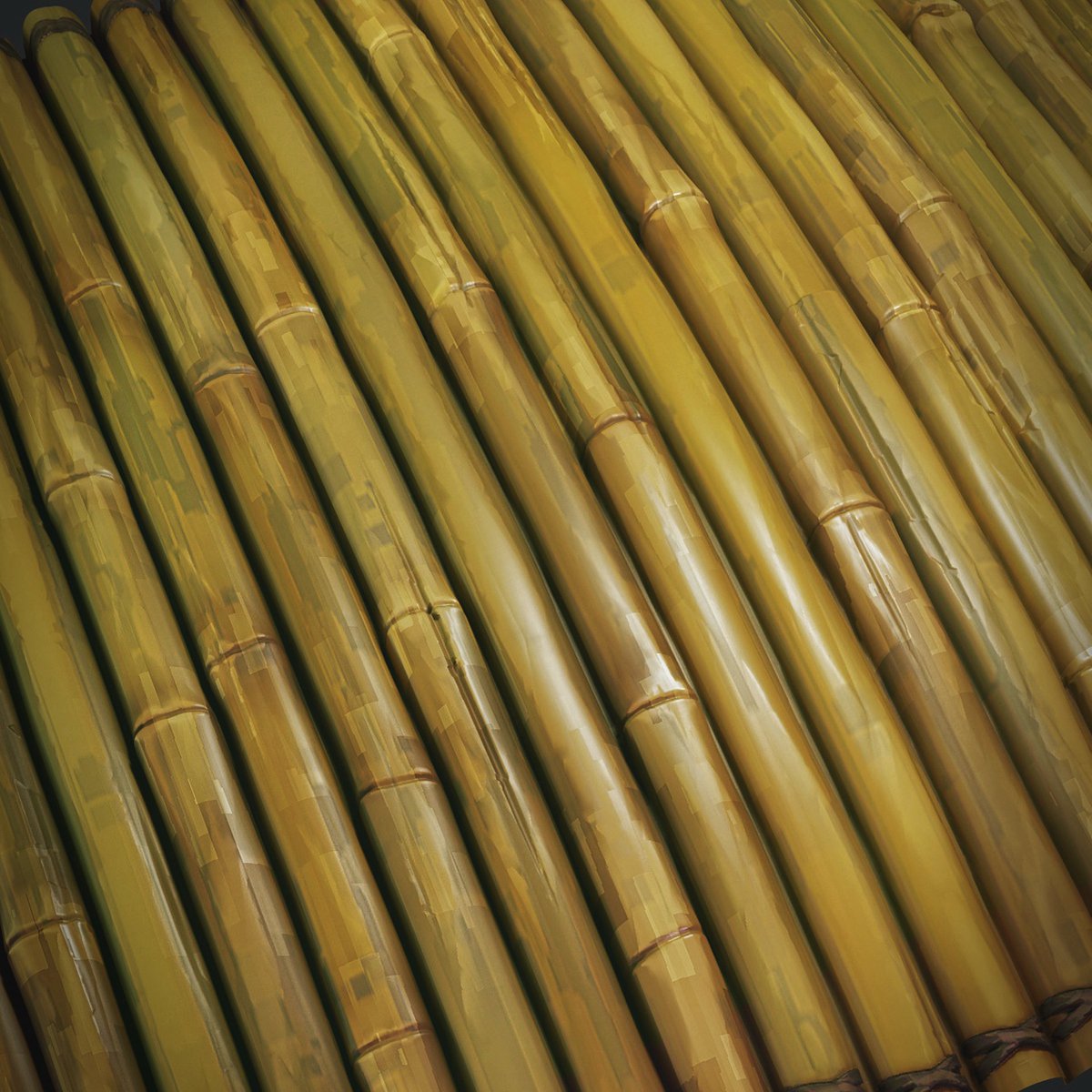jakebenbow's tweet photo. Just wrapped up another material study in Substance Designer - a bamboo wall this time.

Getting more comfortable in the program, feels less and less like I'm floundering. Who knew consistent practice would turn out to be so useful?

Artstation link in the replies 👇 https://t.co/bthAyeS0Fl
