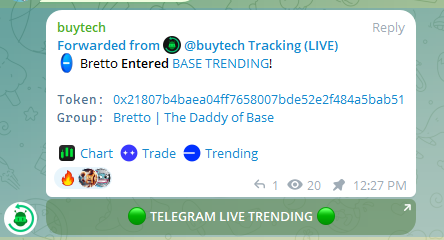 BasedBretto's tweet photo. DEX ads and Base trending are paid for, so come along for the ride because we're going to the moon! 🚀🌕
Join us: https://t.co/NwaLx7MXSl
#FathersDay #BRETTO #Crypto #CryptoFamily #BasedBretto https://t.co/Jub70mGyyG
