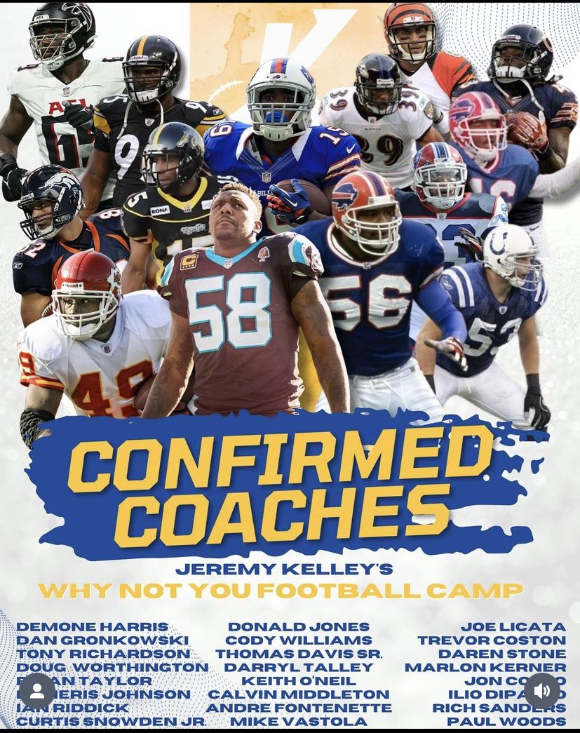 Coach Dre is looking forward to working the camp of one of his former players!!
Plenty of NFL and college coaching to go around!!

#JKWNY