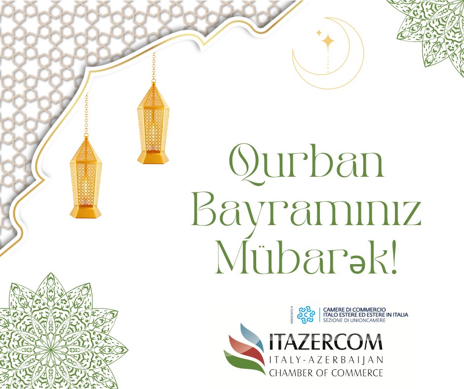 ITAZERCOM's tweet photo. Wishing all of our Members and Friends a blessed Holiday filled with Joy, Health and Love! Eid Mubarak!
#QurbanBayramınızMübarək! #azerbaijan #azerbaijan #EidMubarak https://t.co/8MGN2M4Ouo