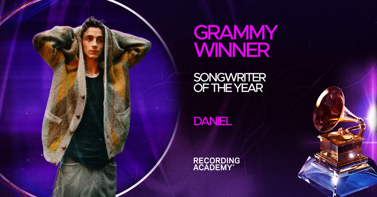 And the “Songwriter Of The Year” goes to... Daniel.