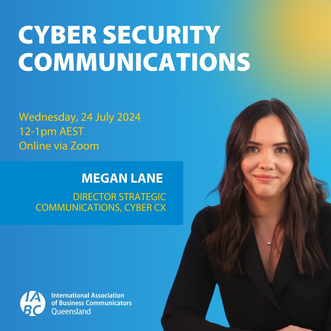 Our next event is coming up quickly on Wednesday 24 July - where we are getting ready to help you prepare and respond to a cyber security incident, with CyberCX’s Director of Strategic Communications, Megan Lane showing us the ropes.  Book here:: buff.ly/3KIr8jT