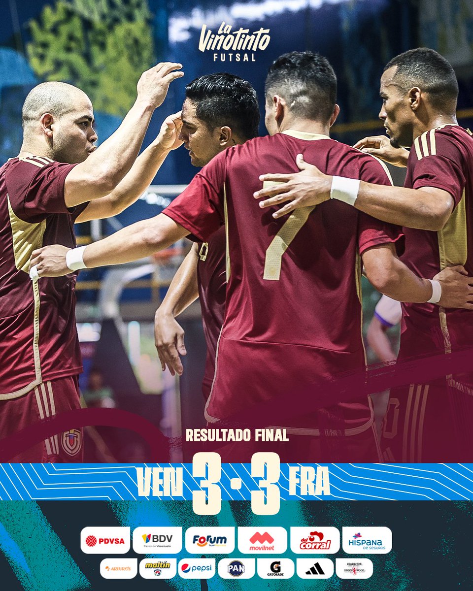 ¡Rivales Directos!
.
Empate en Costa Rica ante la difícil selección de Francia 🇫🇷 rival directo en la Copa del Mundo Uzbequistán 2024.
.
#SiempreVinotinto🇻🇪