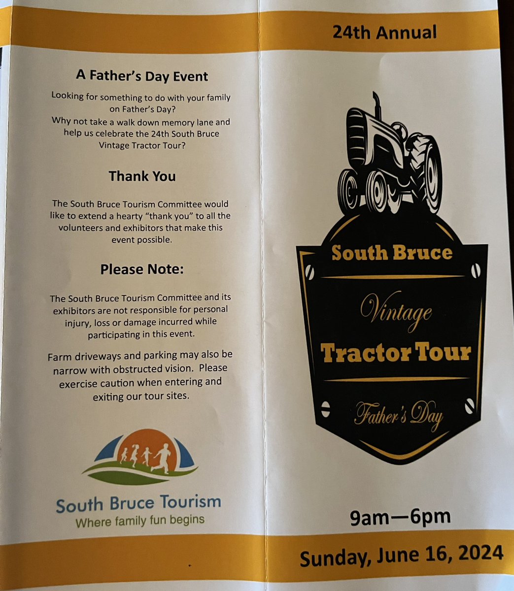 LisaThompsonPC's tweet photo. A Father’s Day tradition in #SouthBruce is the annual #TractorTour celebrating its 24th year in 2024!! The tour features tractor collections at 15 different sites throughout the municipality!! A special thank you to everyone involved! https://t.co/abYZaU2Q0s