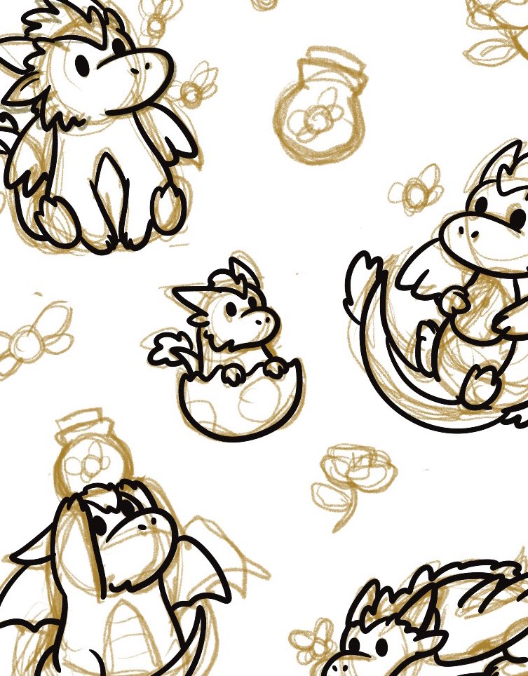 biscuitfloof's tweet photo. Working on some dragon friends https://t.co/qwKDkWc57E