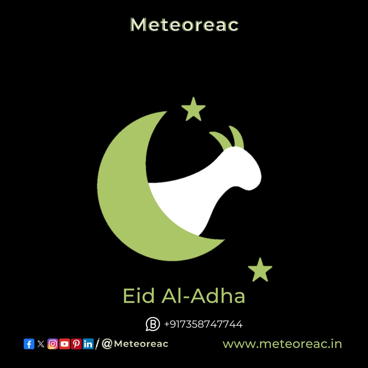 meteoreac's tweet photo. "Happy Eid al-Adha! May this special day bring peace, joy, and prosperity. 🐑🌙 
#EidMubarak #EidAlAdha #EidCelebration #Meteoreac #eat #ExperienceAllTaste " https://t.co/1GpPeytUhj