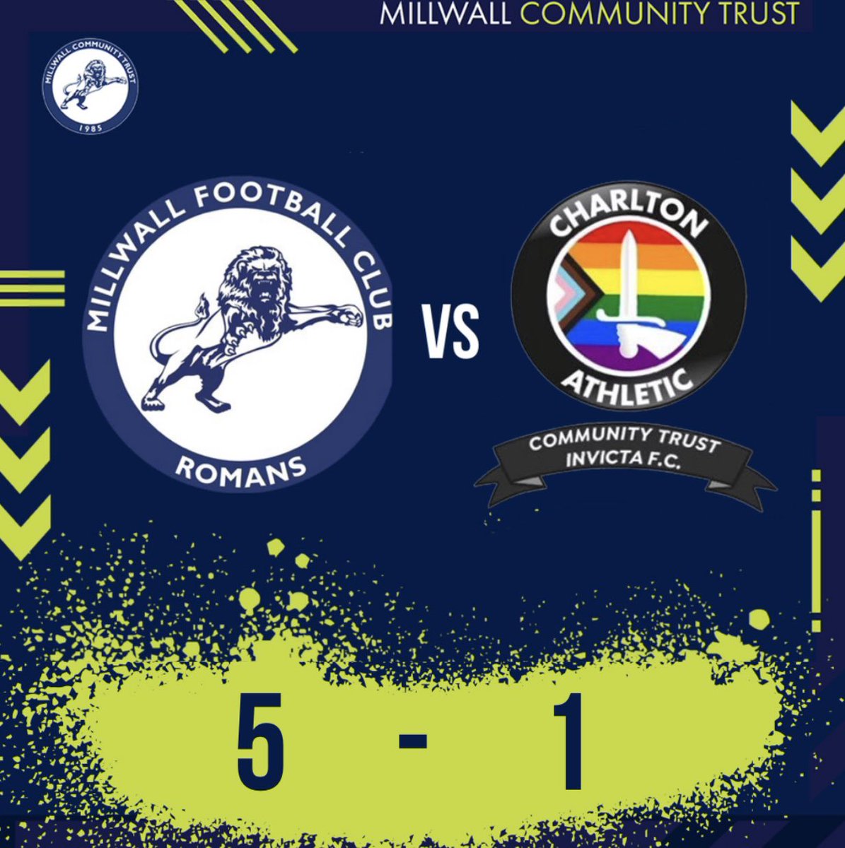 Outstanding team performance today from Millwall Romans winning the LUL Cup against Charlton addicts. Big thanks to <a href="/CharltonInvicta/">Charlton Invicta FC</a> for the great game and the <a href="/LondonUnityLg/">London Unity League</a> for their hard work and our new silverware!