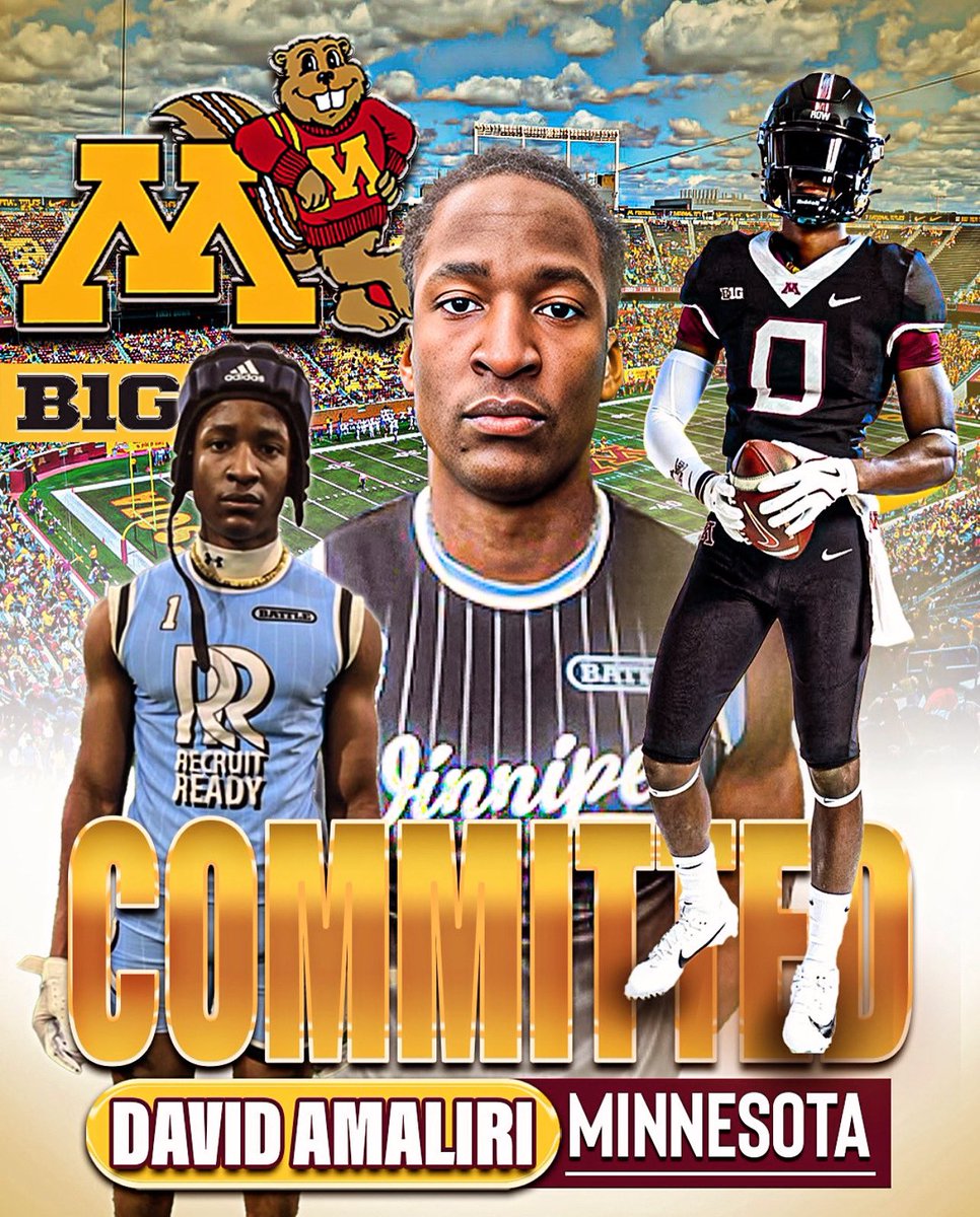 Recruit Ready (@recruitready) on Twitter photo Huge Shout Out to @recruitready Baller <a href="/DBDavidAmaliri/">David Amaliri</a> _ on his Commit to <a href="/GopherFootball/">Minnesota Football</a> !!
A Ton of Time Spent, Commitment and Hard Work.. Congrats again Fam!
<a href="/DBDavidAmaliri/">David Amaliri</a> is the 3rd <a href="/RecruitReady/">Recruit Ready</a> athlete to Commit to <a href="/GopherFootball/">Minnesota Football</a> in the last 3 yrs!📈🇨🇦
#RRFAM Huge Shout Out to @recruitready Baller <a href="/DBDavidAmaliri/">David Amaliri</a> _ on his Commit to <a href="/GopherFootball/">Minnesota Football</a> !!
A Ton of Time Spent, Commitment and Hard Work.. Congrats again Fam!
<a href="/DBDavidAmaliri/">David Amaliri</a> is the 3rd <a href="/RecruitReady/">Recruit Ready</a> athlete to Commit to <a href="/GopherFootball/">Minnesota Football</a> in the last 3 yrs!📈🇨🇦
#RRFAM