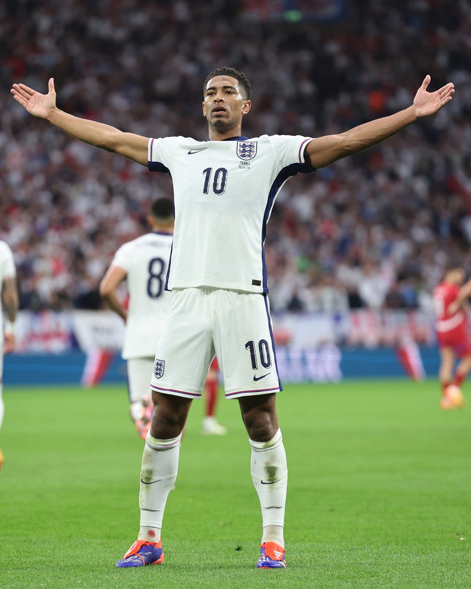 SamWinter83's tweet image. At just 20, Bellingham is already the greatest player to have worn the three lions. #3Lions #England #EURo2024