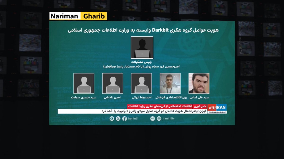 NarimanGharib's tweet photo. Head of the organization: Amirhossein Fard Siyahbosh
Alias: Parsa Sarafian
2) Seyyed Ali Emami
3) Pouria Kazem Abadi Farahani
4) Ahmadreza Irani
5) Amin Dadashi
6) Seyyed Hossein Siyyadat #DarkBit https://t.co/KMfKSnwT6A