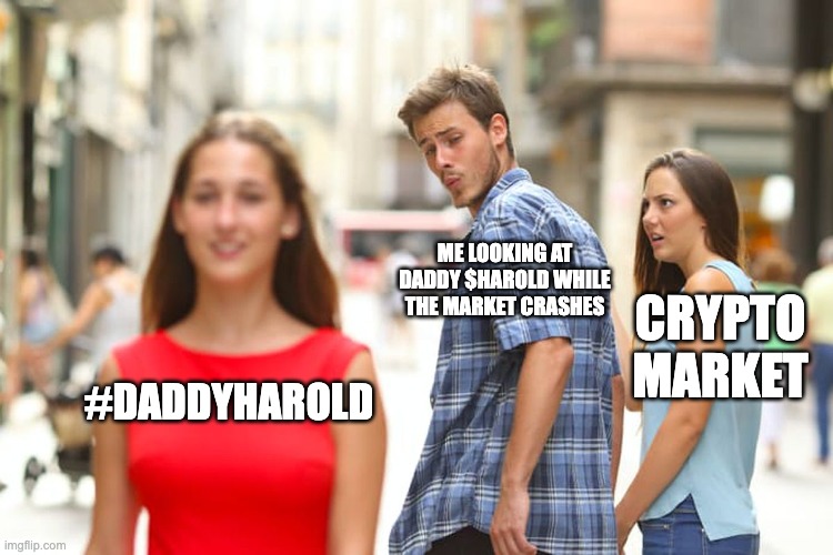 It do be like that when the #crypto market crashes but #daddyharold is rising...

Join the culture on <a href="/base/">Base</a> 

#daddy #community #movement