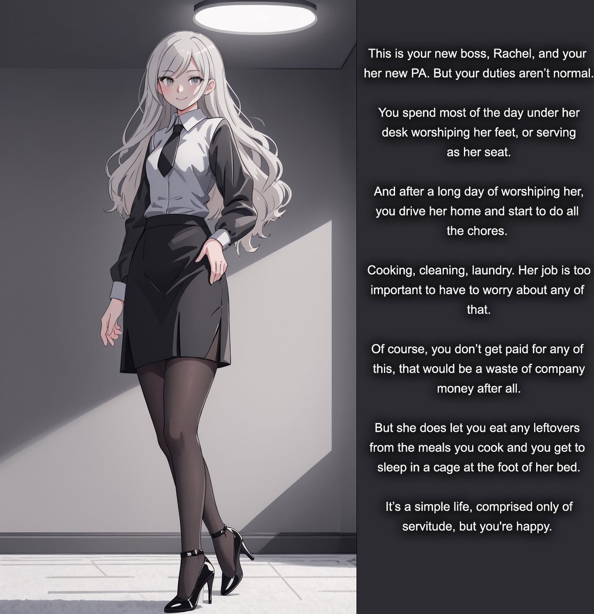 digital_dommy's tweet photo. Is it really a job, or just slavery?

femdom caption. https://t.co/xTFdm1wsjV