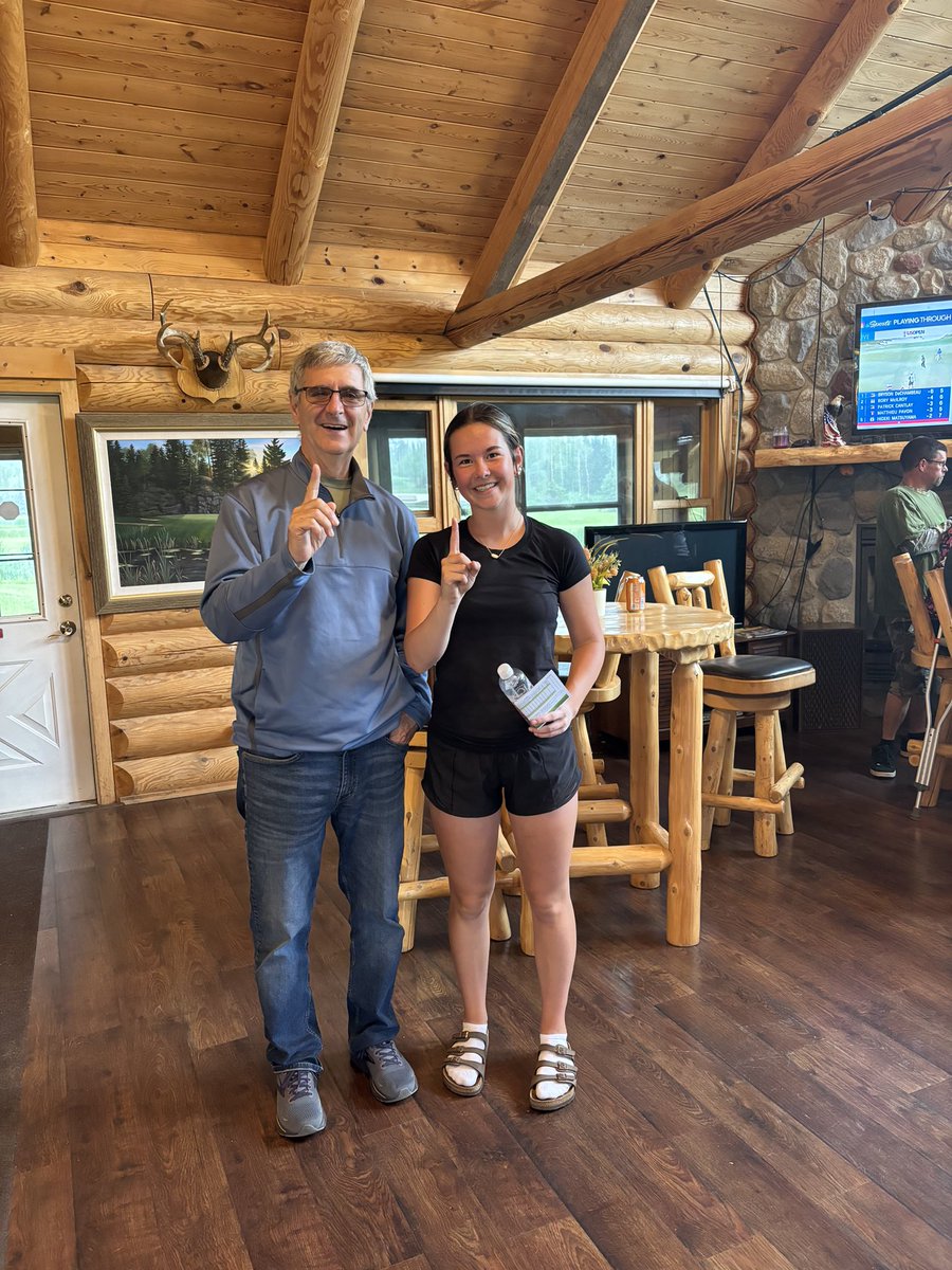 Brianna got a hole-in-one at Wolf Ridge!!!!