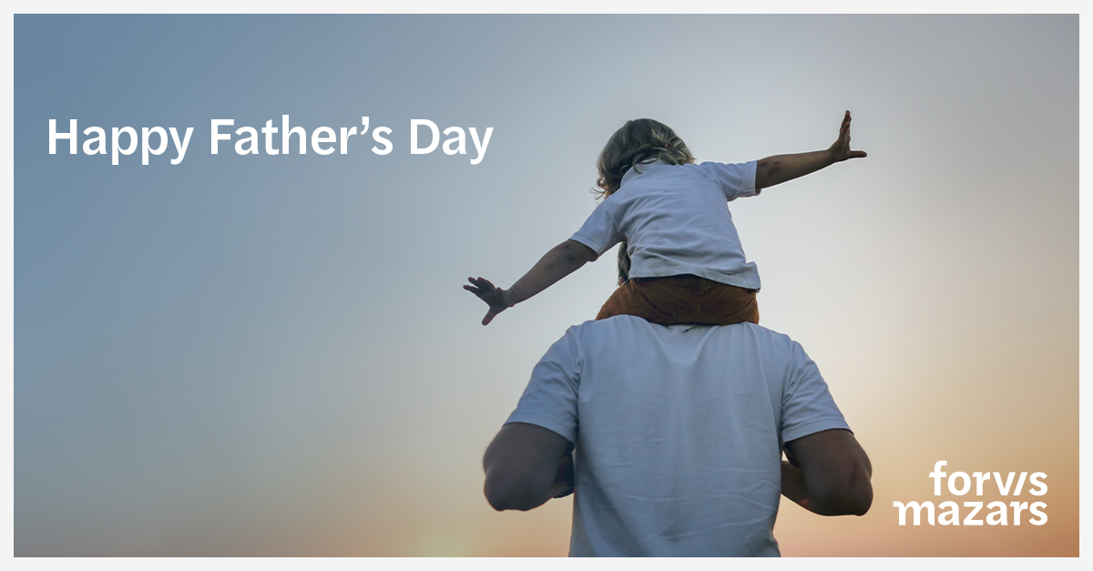 ForvisMazarsUS's tweet photo. Wishing a happy #FathersDay to our incredible working dads! Today, we honor and celebrate your remarkable accomplishments and appreciate all you do to unlock our full potential. https://t.co/XfRtGEVdQ9