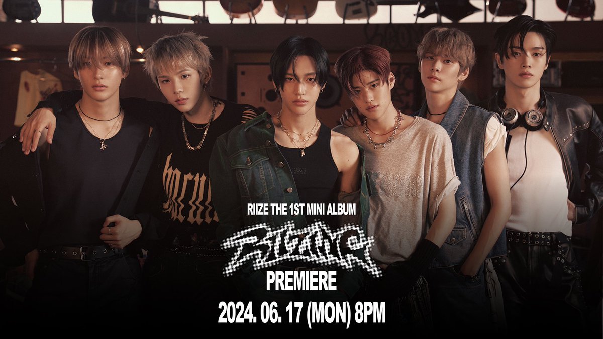 Shbinyu's tweet photo. Stay tuned for the premiere of RIIZE first mini album live on June 17th at 8p.m. KST and can be watched on RIIZE’s official accounts both on youtube, tiktok, or weverse. See you until the time comes briize! https://t.co/1gqOvoczIo