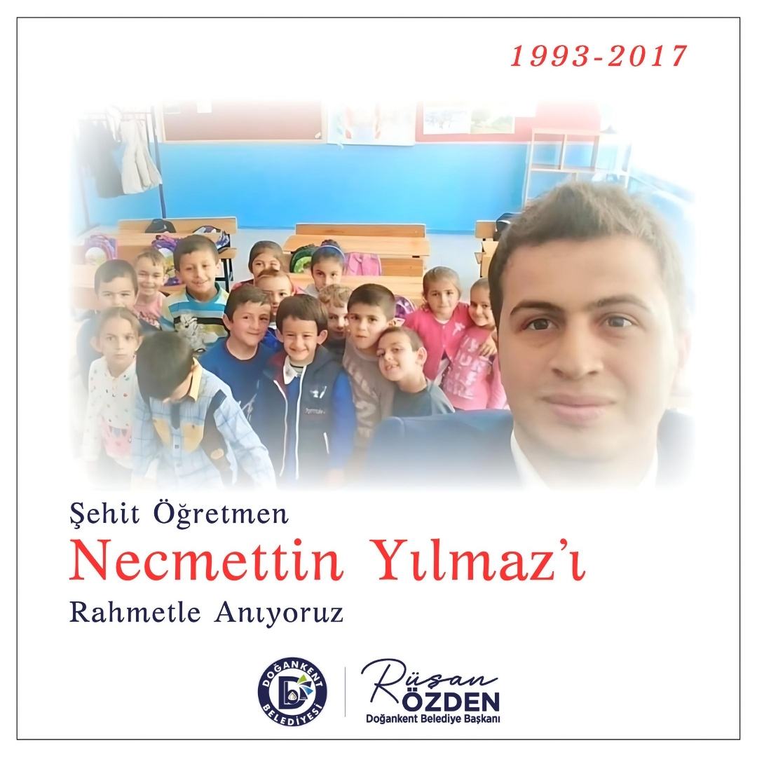 Şehit öğretmenimiz Necmettin Yılmaz’ı şehadetinin 7. yılında rahmet ve minnetle anıyoruz. 🇹🇷
<a href="/rusan_ozden/">Rüşan Özden</a> 
Doğankent Belediye Başkanı