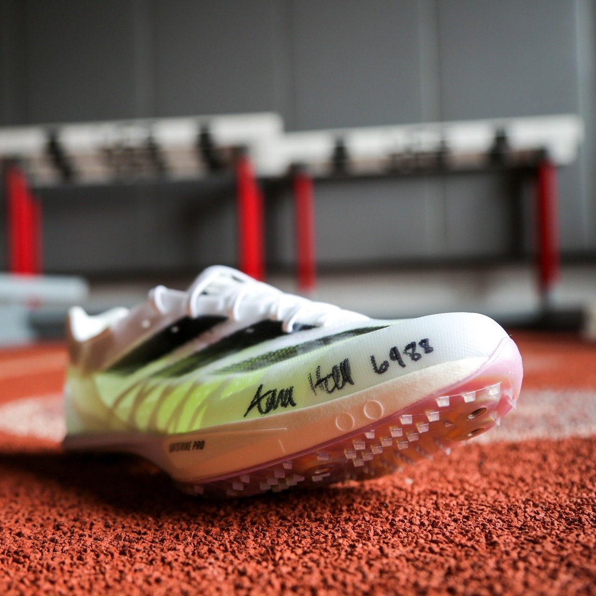 Signed spikes up for grabs!!

Make your bids in the Peachtree with a Purpose Silent Auction !!

Donations will support the @atlantatrackclub Foundation, which benefits young runners through Kilometer Kids, a free youth running program in Atlanta. ⬇️ ❤️

events.handbid.com/lp/peachtree-w…