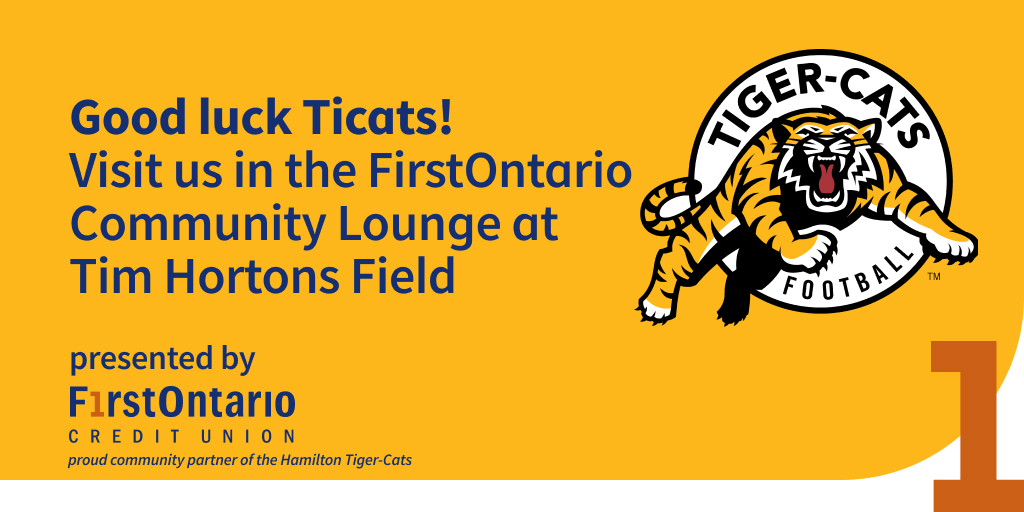 FirstOntarioCU's tweet photo. Weโre cheering on the @Ticats at their Home Opener Today! Join us for our FirstOntario Game Day and visit the FirstOntario Community Lounge, located on Level 2 of the east side stands at #TimHortonsField. #Ticats #FirstONGameDay #FirstONCommunity https://t.co/VAVsknBjYY