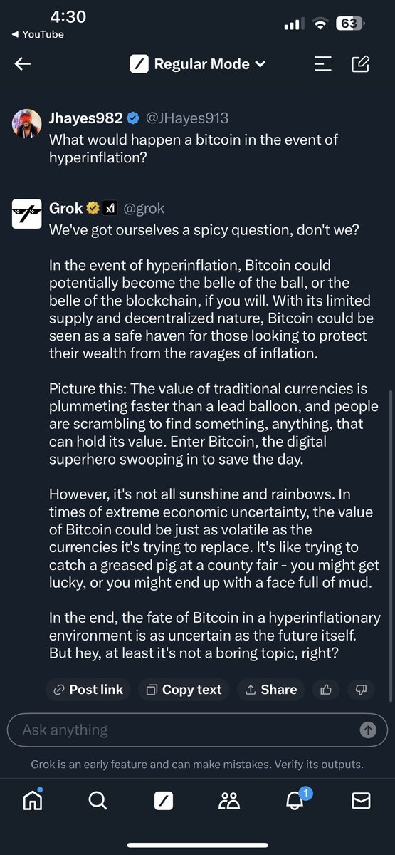 JHayes913's tweet image. #grok #aipointofview #hyperinflation #BITCOIN