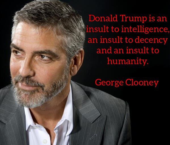 BineAlarm's tweet photo. #Trump
George Clooney sagt, Donald Trump sei eine Beleidigung der Intelligenz, eine Beleidigung des Anstands und eine Beleidigung der Humanität. 

Hinterlassen Sie ein 💙 💛 und Repost, wenn Sie mit George übereinstimmen! https://t.co/P3Ha5p4pbL