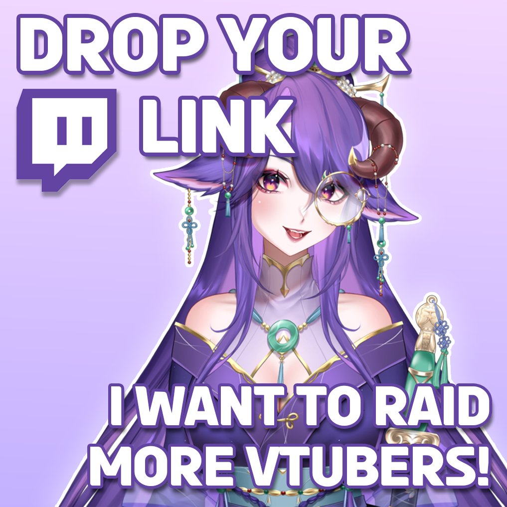 kuromiyalucien's tweet photo. VTuber raid thread! 🧵

If you are a small VTuber/PNGTuber and are looking to get to affiliate or even partner, drop your channel &amp; PNG!

I would like to help out some new friends 💜 https://t.co/L1tZnipthQ