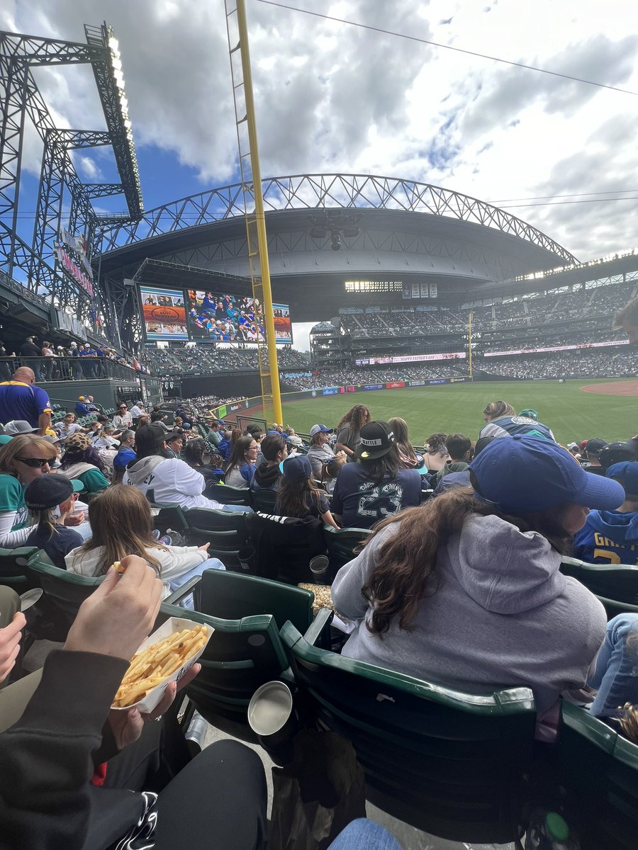2024 MLB trip - field #2 - T-mobile Park - Seattle. Another beautiful field. I gotta be honest, I was hoping they’d close the roof. Glad I brought my hoodie!