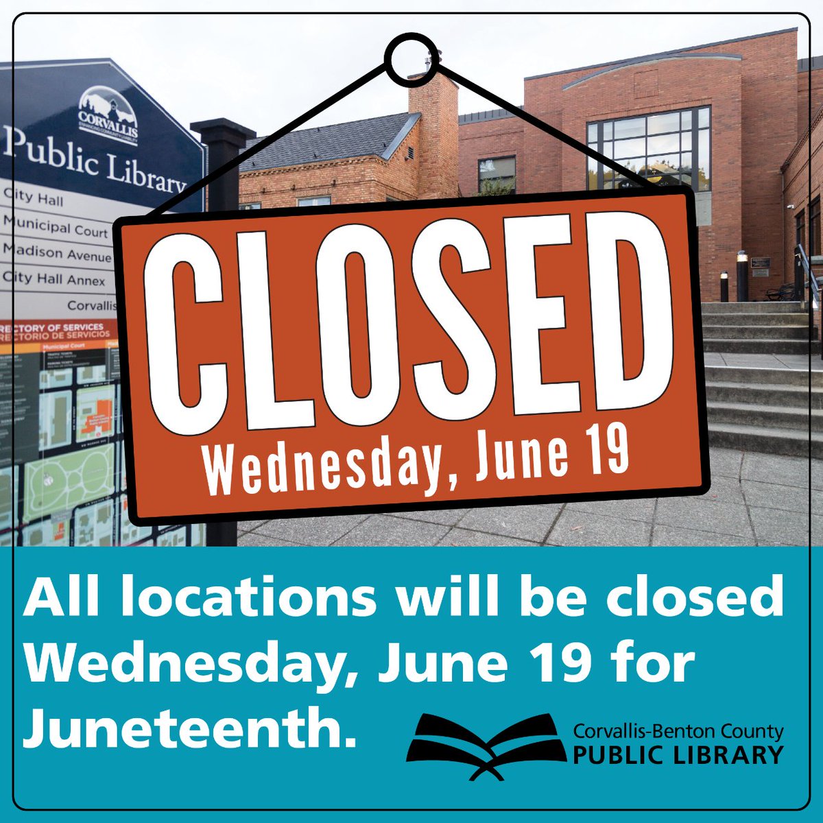 Corvallis Library tweet media
