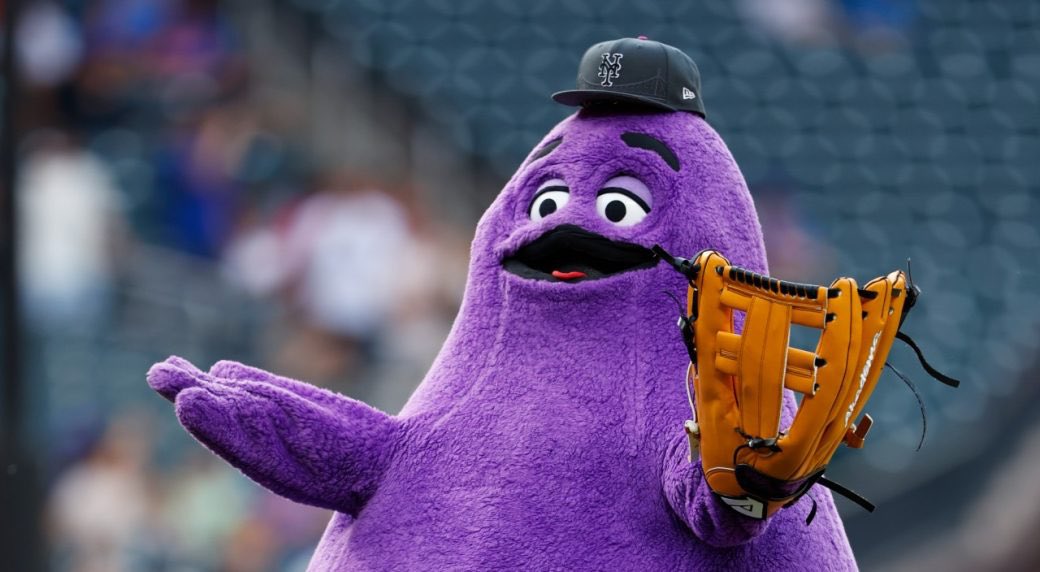 charliedisturco's tweet photo. We are going to tell our kids about how Grimace saved the Mets season. 

5-0. https://t.co/MlwHw4eU3L