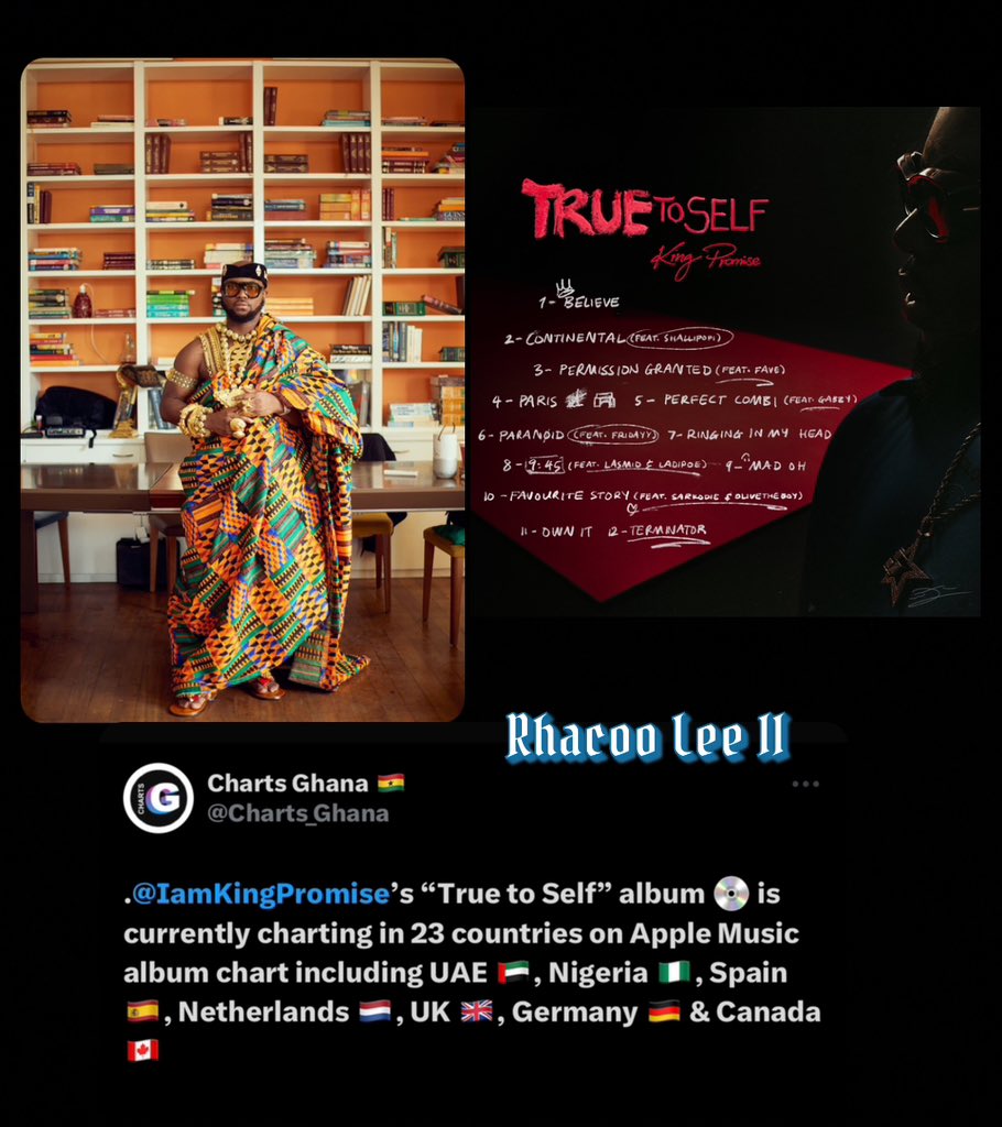 RhacooLee's tweet photo. Keep streaming @IamKingPromise #TrueToSelfAlbum Via ๐ฅโค๏ธโ๐ฉน๐ผ https://t.co/0u8eDCXljw https://t.co/yXQApeAGPI