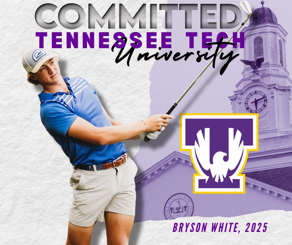 Extremely blessed to announce my commitment to Tennessee Tech University. 
I am so thankful for this opportunity and couldn’t be more excited for this next chapter of my life. #wingsup 
<a href="/bradrosegolf/">Brad Rose</a> <a href="/Back9Coaching/">Back9Coaching</a> @cakwarriorgolf <a href="/polknotpaul/">Polk Brown</a>  THANK YOU!