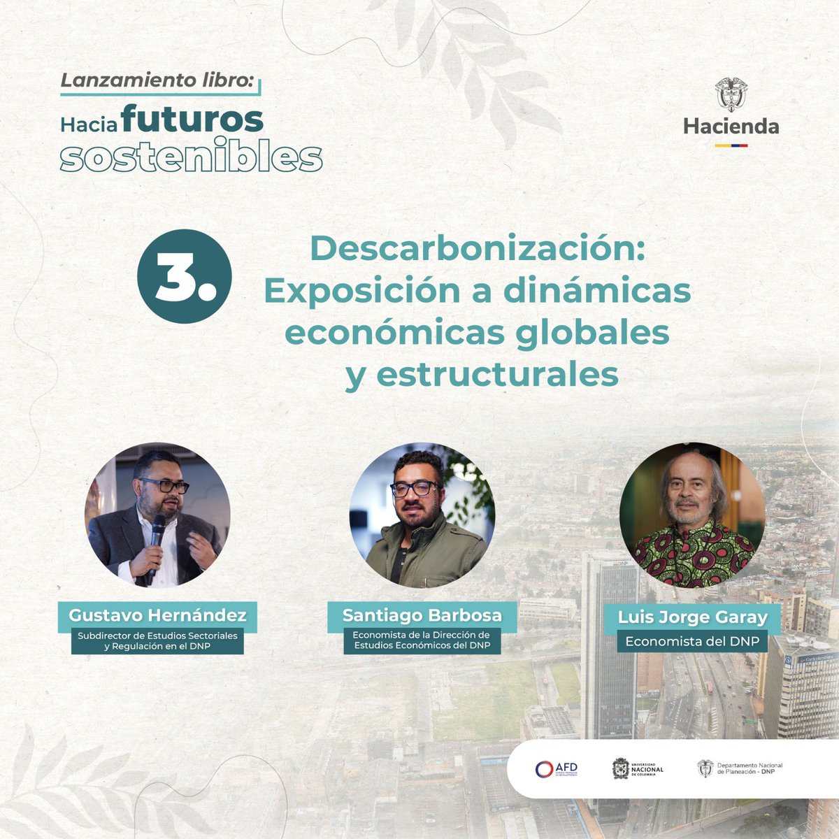 MinHacienda's tweet photo. ¡Descubre cómo el 🌎 está cambiando!

Desde el @DNP_Colombia se discutirá la transición hacia economías más limpias y las estrategias que la impulsan.

No te pierdas a estos panelistas el próximo martes 18 de junio en el lanzamiento del 📖. ¡Inscríbete! https://t.co/bTwjsRvLAw https://t.co/fBSECpZ39u