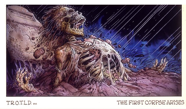 DO YOU WANNA PARTY?
William Stout's concept art for Dan O'Bannon's THE RETURN OF THE LIVING DEAD