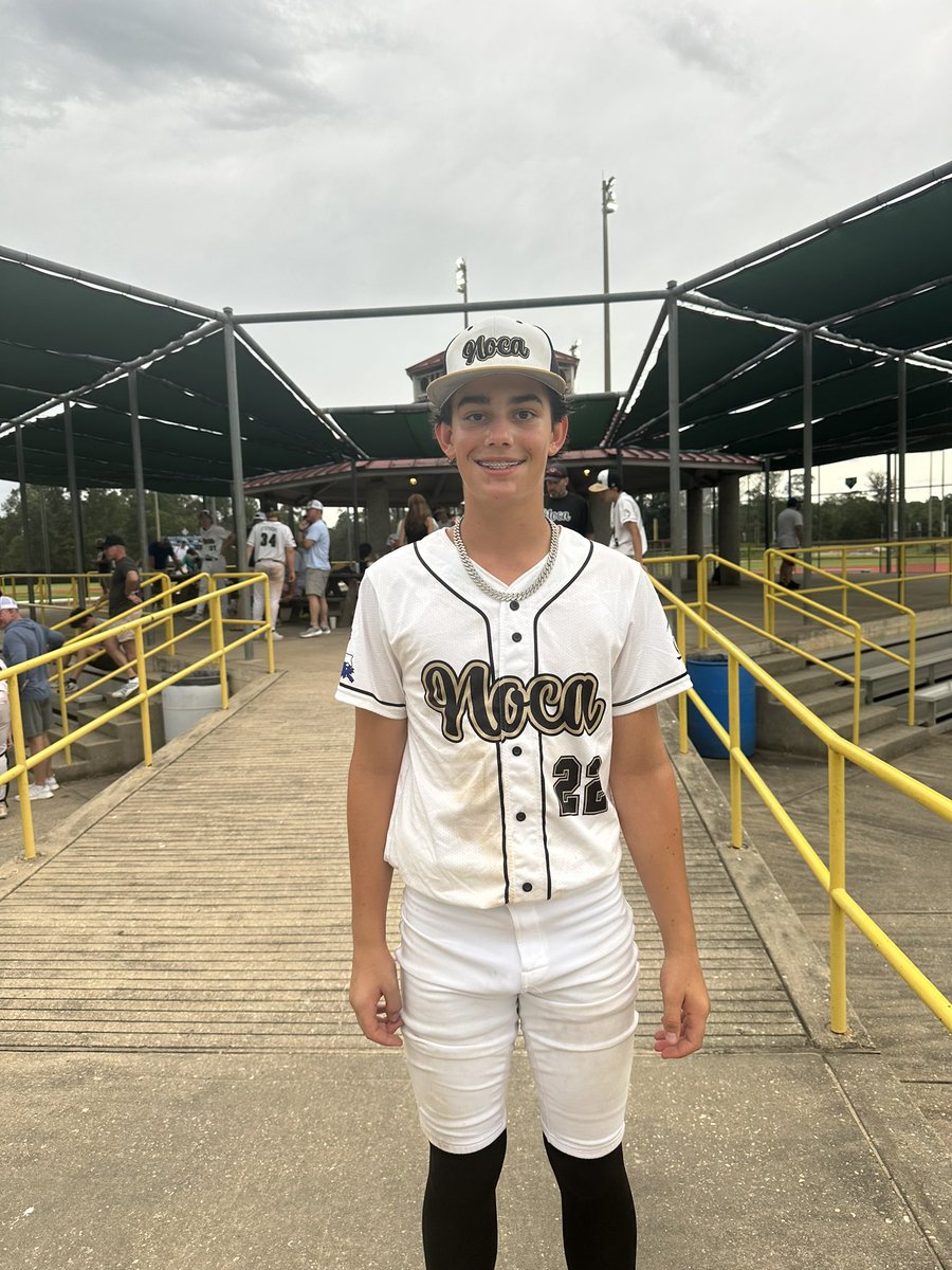 2DsportsbsbLA's tweet photo. ⭐️Player of the Game⭐️

NOCA Beadle 14u
Clayton Dacus: 4IP, 1 ER, 4 hits, 1 BB

Jesuit HS |2028| LA 
 #2DHitting #uncommitted #2DLouisiana #2D2028 https://t.co/Akt01FeIbM