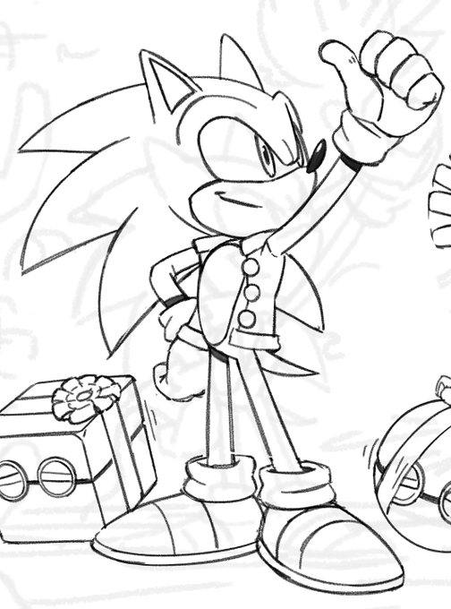 I like this sonic sketch from an earlier draft I had 