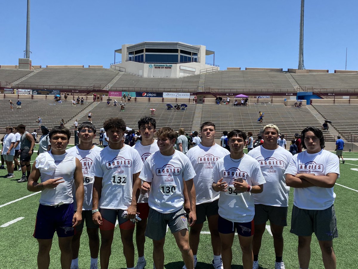Eastlake HS Football (@ehsfalconfb) on Twitter photo Happy Father's Day. These 9 young men took the early part of their Fathers Day putting in some work at the <a href="/NMStateFootball/">New Mexico State Football</a> 🏈 camp today. The grind continues it doesn't stop. Ty for all your hard work and energy that you bring EVERYDAY. Be ready Wk 3 starts tomorrow. 🟣🟠⚪️🏈 Happy Father's Day. These 9 young men took the early part of their Fathers Day putting in some work at the <a href="/NMStateFootball/">New Mexico State Football</a> 🏈 camp today. The grind continues it doesn't stop. Ty for all your hard work and energy that you bring EVERYDAY. Be ready Wk 3 starts tomorrow. 🟣🟠⚪️🏈