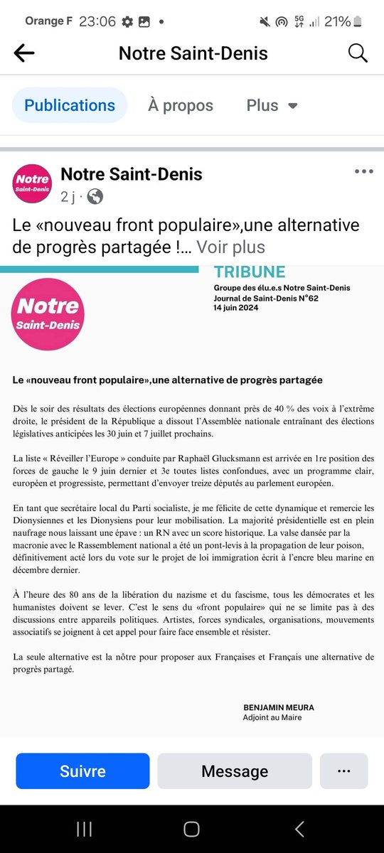 Tavera1969's tweet photo. Le clan #bontinck et #hanotin en mal d'électeurs se raccroche au front populaire et utilise les moyens de communication de la ville pour faire parler le secrétaire local de la section PS. Confusion des genre tout à fait macroniste, comme ces ministres avec les moyens de l'Etat. https://t.co/sDKXmh8Hnz