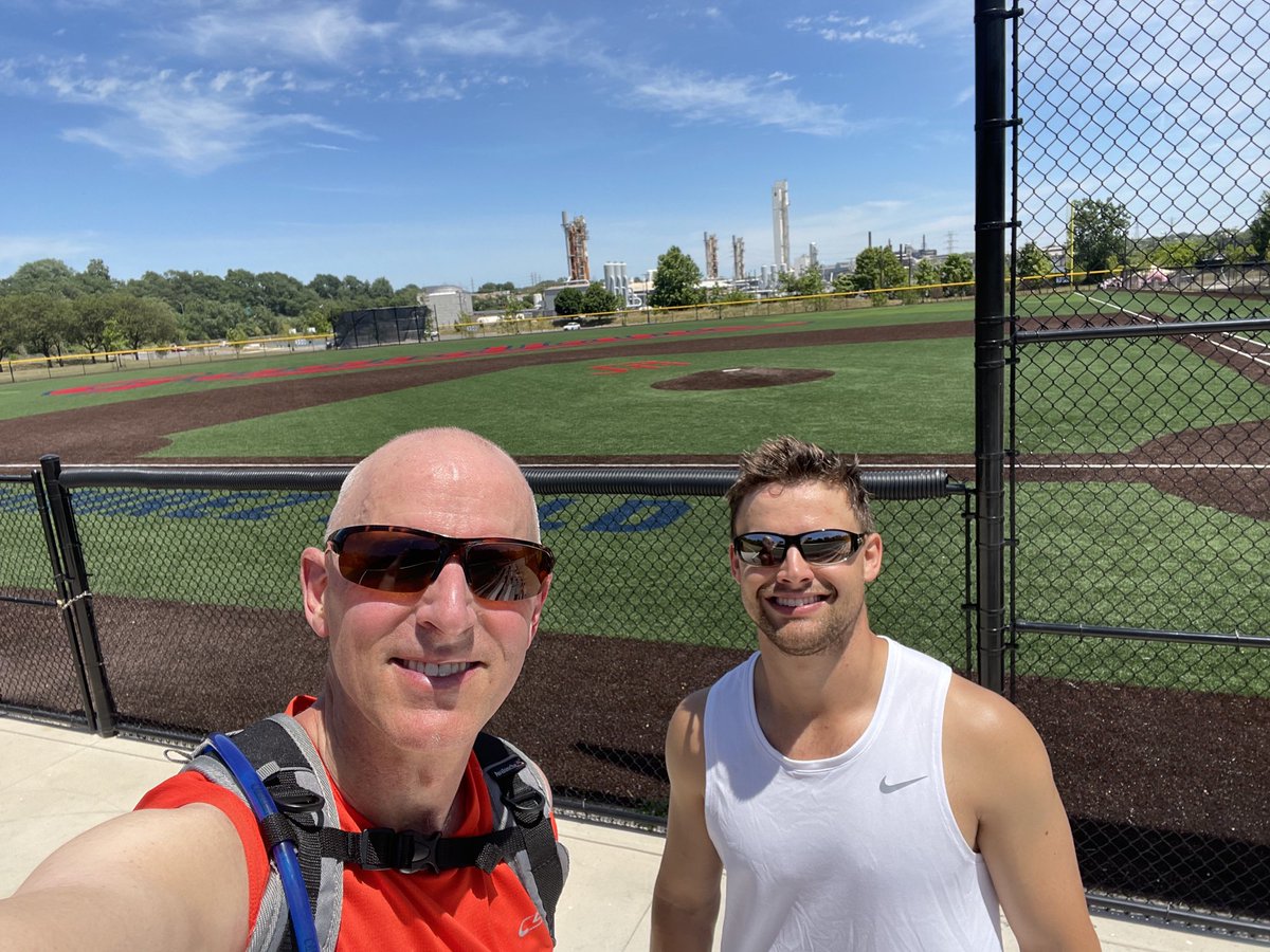 Happy Father’s Day ⁦<a href="/MrLapara/">Jose Ramirez</a>⁩ and thank you for gifting Jose Ramirez Field to Cleveland.  Enjoyed a ride on the Towpath with ⁦<a href="/SteigerwaldEvan/">Evan Steigerwald</a>⁩ to visit it today.  Wish we could have had a catch. Keep the ⁦<a href="/CleGuardians/">Cleveland Guardians</a>⁩ winning.