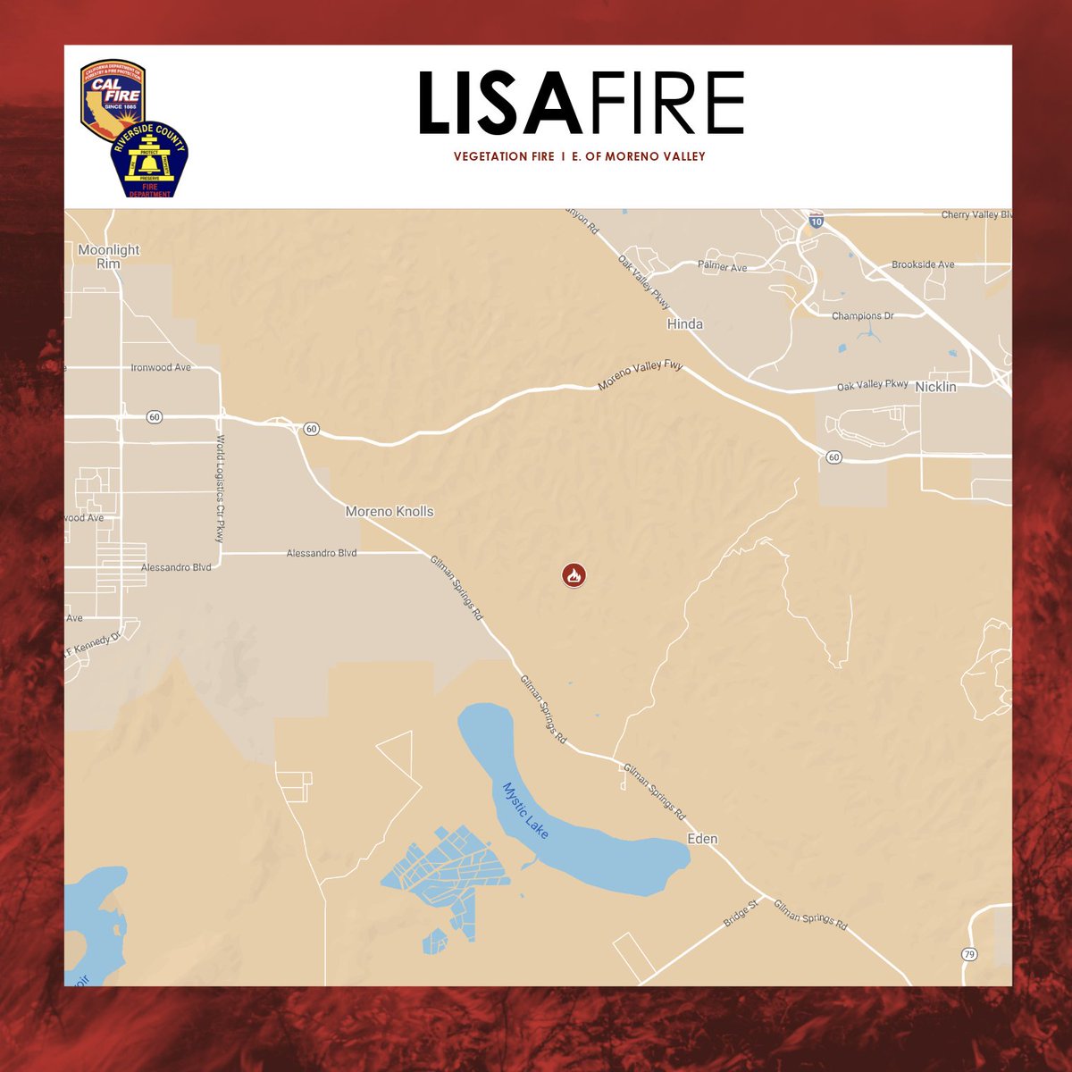Vegetation Fire:rpt@1:11 p.m. Gilman Springs Road X Alessandro Boulevard,  east of Moreno Valley. 77 acre fire burning in an area that is difficult  for ground units to access. Additional aircraft have been