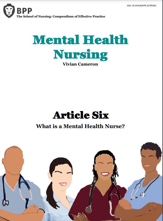 What is a Mental Health Nurse? Read this brilliant article by Vivian Cameron here:  doi.org/10.25416/NTR.2… and read the full compendium from the School of Nursing here: doi.org/10.25416/NTR.2… <a href="/bpplandt/">BPP L & T</a>