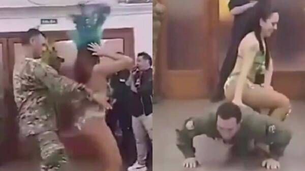 copano's tweet image. 👯‍♀️ Descubren a militares celebrando el Día del Papá con bailarinas en un cuartel: El video se volvió viral buff.ly/4ejdgdD