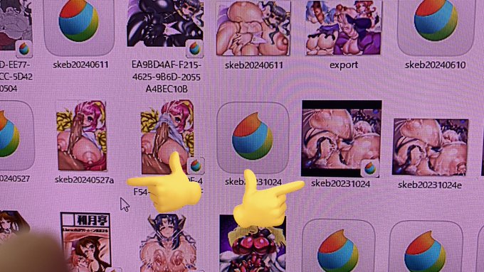 skebイラストは納品した日付でファイル名記入してるんだが…👈240527から👉231024まで……消え……た……吐きそう🤢死にそう☠️……ふぁっく…… 
