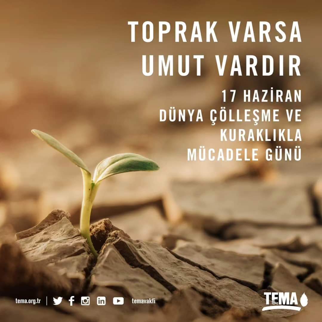 🚨 Ülkemizin %73.4’ü çölleşme tehlikesi altında
📌 Tarım alanlarımız 1990-2022 yılları arasında 4 milyon hektar azalarak 27,9 milyon hektardan, 23,9 milyon ha geriledi. Bu da 7,5 İstanbul büyüklüğünde tarım alanının kaybedildiğini gösteriyor.
#DünyaÇölleşmeveKuraklıklMücadeleGünü