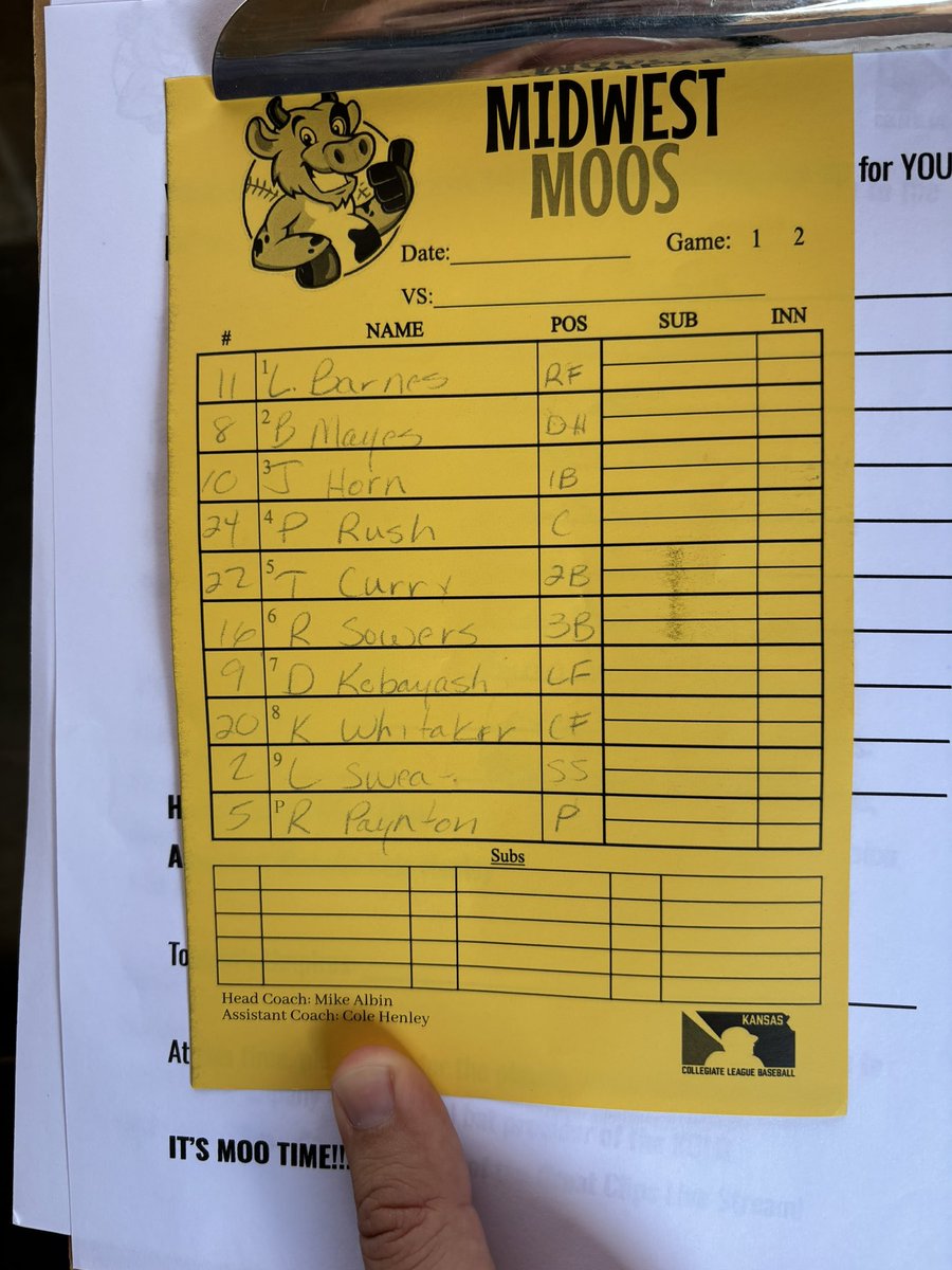 Your Moos starting lineup! #yaherd