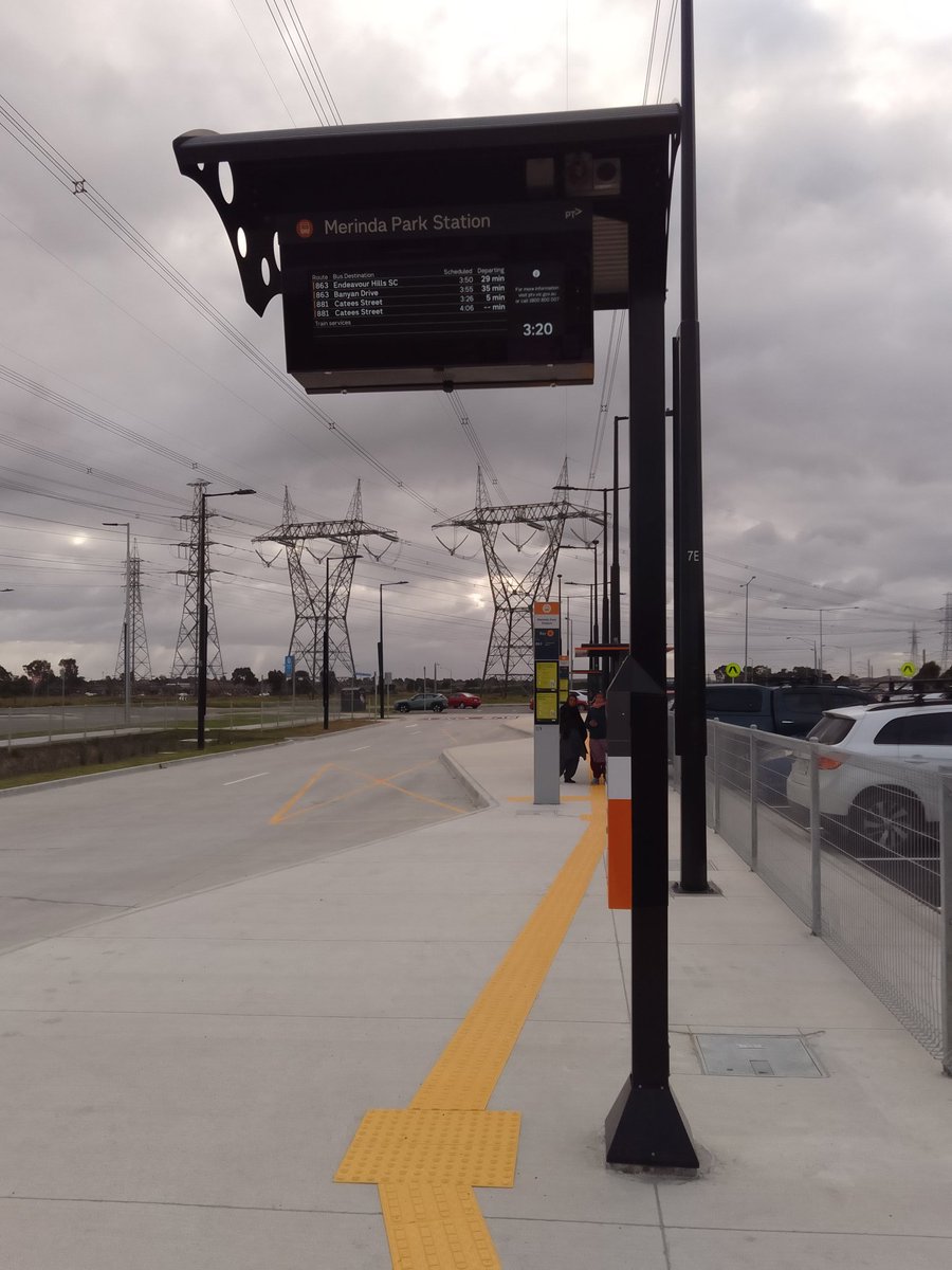 craig_halsall's tweet photo. Not every #BigBuild project opens with massive interest & fanfare
New bus stops now in use at #MerindaPark for #863bus (#Cranbourne West via Evans Rd) & #881bus (#ClydeNorth via Thompsons Rd) π
Previously both routes stopped on the outer perimeter of the station precinct https://t.co/wvXy11xrVJ