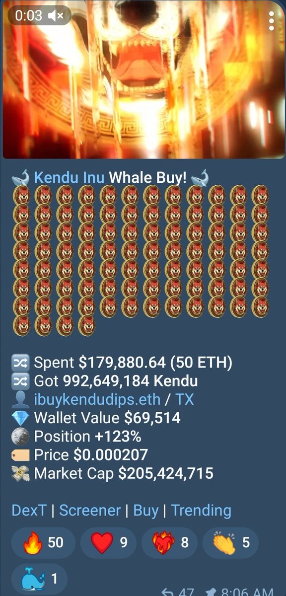 KenduInu's tweet photo. BOOM $KENDU https://t.co/WRceAmYULn