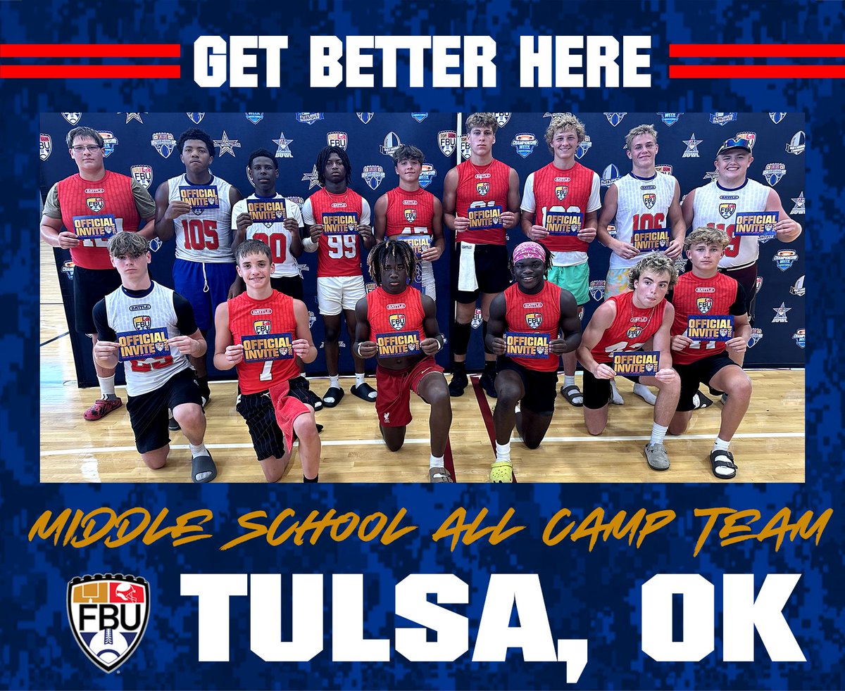 BEST OF THE BEST 👏

Congratulations to these Middle School student-athletes at FBU Tulsa on being named to the All-Camp Team

🎟️🥊 2️⃣ #fbutopgun TopGun

See you in Paradise 🌴🏈

#PathToNaples #ParadiseCoast #FBU #GetBetterHere