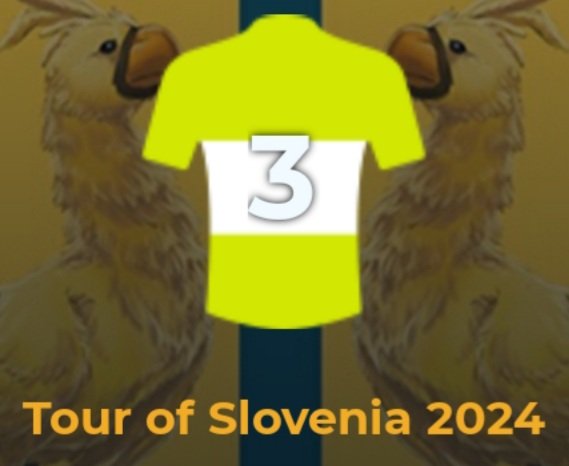 Tour of Slovenia <a href="/AppCycling/">Cycling Fantasy App</a> 

Club: 3rd 🥉

🥇 <a href="/Paddy_Blakee/">Patrick Blake</a> (1st 🥇🥳)
🥈 <a href="/RupertHoop/">Rupert Hoop</a> (126th)
🥉 @bfazelrey (148th)